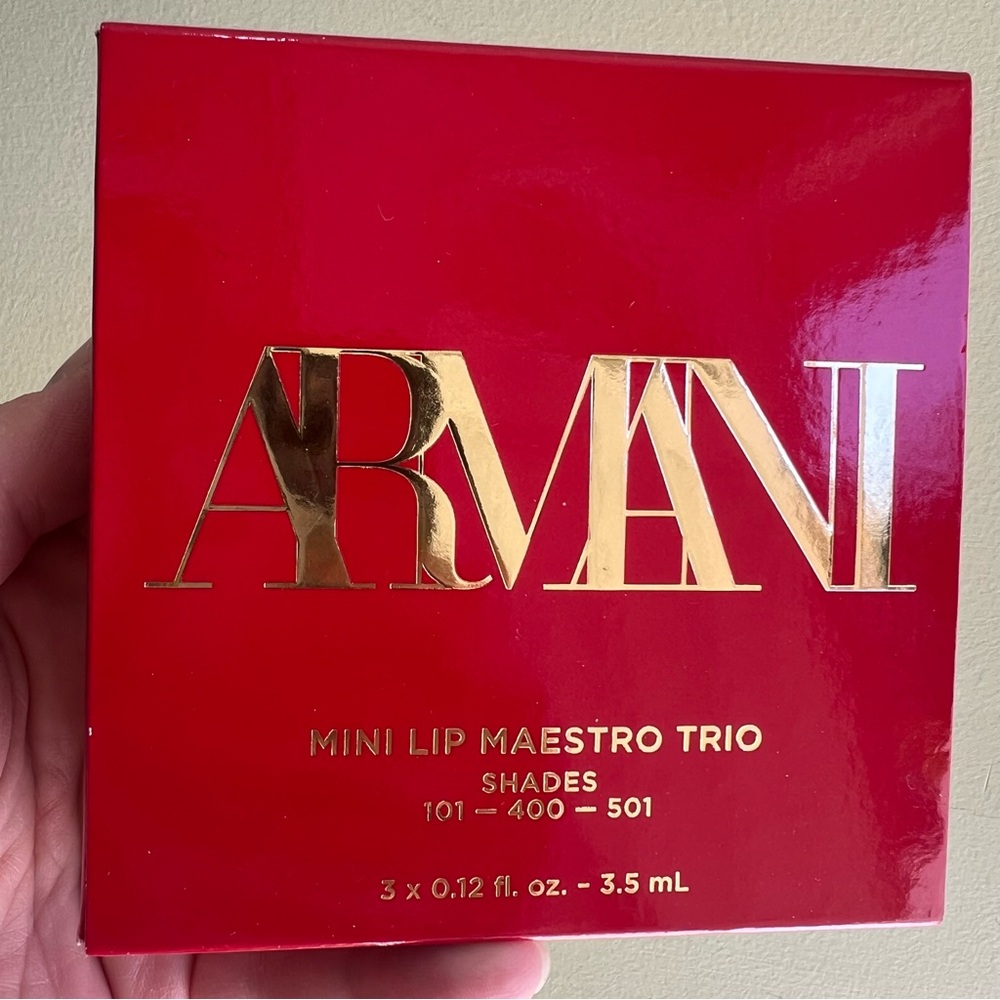 ARMANI MINI LIP MAESTRO TRIO SHADES 101, 400, 501 new